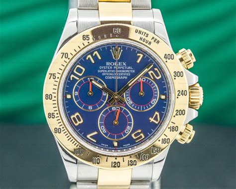 gold rolex daytona blue dial